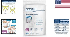Maxi Adult Diapers with Adjustable Tabs Large Size 2 Count for Urine Protection
