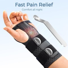 FREETOO Reversible Carpal Tunnel Wrist Brace M – Fit both hands, Black/White