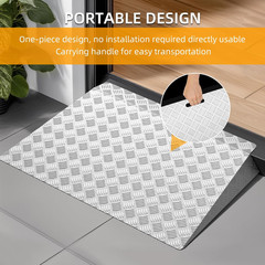 Portable Aluminum Threshold Ramp for Wheelchairs, 700LBS Capacity, 2-4″ Rise