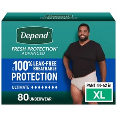 Depend Protection Plus Ultimate Underwear for Men Small/Med, Lg, XLg