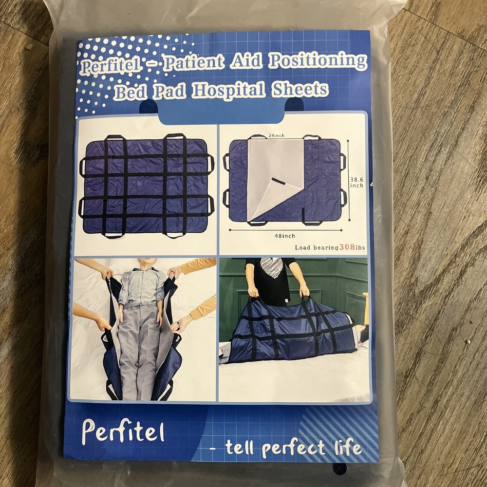 Perfitel Positioning Bed Pad w/Handles Transfer Sheet for Lifting Turning 308lb