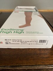 L&R USA Unisex Exostrong Compression Thigh High Stocking Beige Size Tall XXL NOB