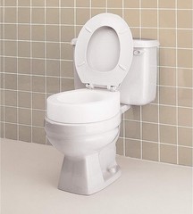 Carex Toilet Seat Riser Elongated Raised Toilet Seat Adds 3.5 inches to Toilet