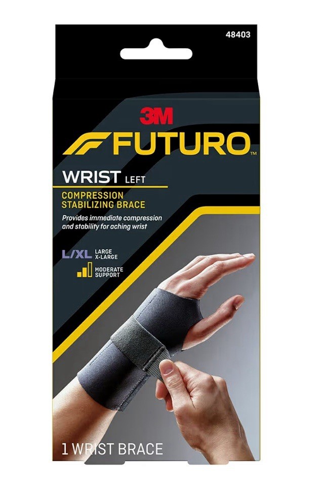 FUTURO Compression Stabilizing Wrist Brace Left Hand L/XL Large Extra Large New