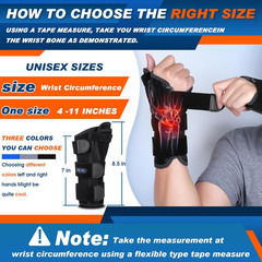 Wrist Brace with Thumb Support,Thumb Spica Splint Left Hand for De Quervain’S Te
