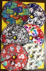 6 Button Buddies – GIRLS – Mickey, G Tube, J Peg Feeding Tube Button Covers Pads