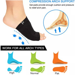 Arch Support Gel Pad Compression Support Sleeves Plantar Fasciitis Foot Relief