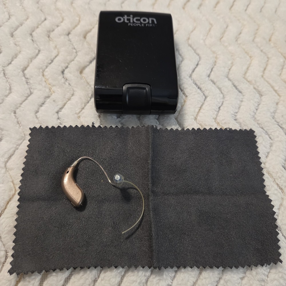 Oticon Alta Hearing Aid one piece Left side Tested New Battery