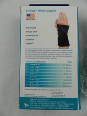 MED SPEC 223259 WRIST 8″ V-STRAP XX-SMALL RIGHT BLACK