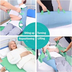 34″x36″ Easy Transfer Bed Pad with Ergonomic Handles – Ideal for Caregivers