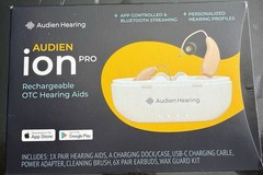 Audien Hearing ion Pro Rechargeable Bluetooth BTE Hearing Aids w/ Case