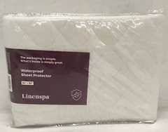 Linenspa Waterproof Mattress Sheet Protector 34″x 52″, white
