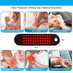 1/2pcs for USB Rechargeable TheraWrap Carpal Tunnel Wrist Wrap With Heat&Massage