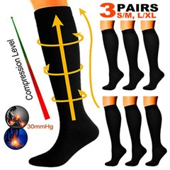 3x Ankle Brace Support Stockings Fasciitis Compression Full Toe Sock Foot Relief