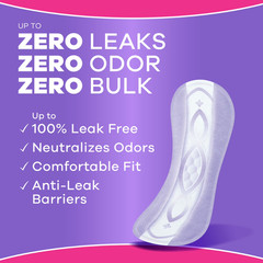 2 Pack Always Discreet Incontinence Liners, Very Light, Long, 111 Count, Bladder