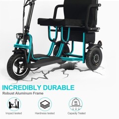 700W 3-Wheel Foldable Portable Mobility Scooter Senior Wheelchair 300lb Capacity