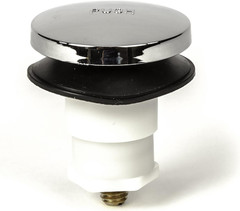 Toe Touch Foot Actuated Bathtub Drain Stopper Chrome With 3/8 And 5/16 Adapters