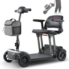 Folding Electric Mobility Scooter for Adults 4 Wheel Travel Scooter with Seat