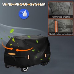 Upgraded Mobility Scooter Storage Cover, 600D Heavy Duty Scooter Weather Cove…