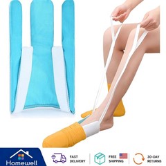 Nylon & Terry Cloth Sock Aid Tool for Effortless Dressing – Seniors & Disability