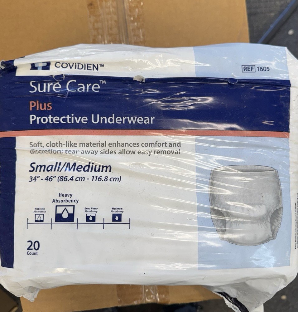 Covidien SureCare Plus Incontinence Pants Box of 4 – 20 Pack (1605)