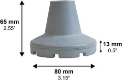 7/8 Inch Wide Base Non-Slip Crutch Tips – Durable Rubber for Enhanced Stability