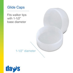 Walker Glide Caps, Pack of 4, Tips for Walkers to Help Smoothly Walk on Indo…