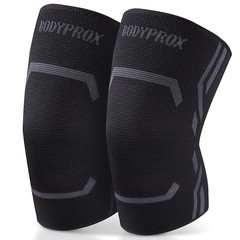 Bodyprox Knee Compression Sleeve for Men and Women (2 Pack), Knee Support Brace