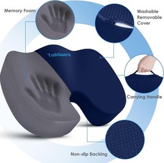 Pain Relief Memory Foam Cushion – Supportive for Office Chairs & Beyond