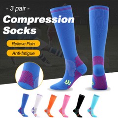 Knee High Compression Solid Tube Soccer Football Sport Socks for Kid Youth Adult