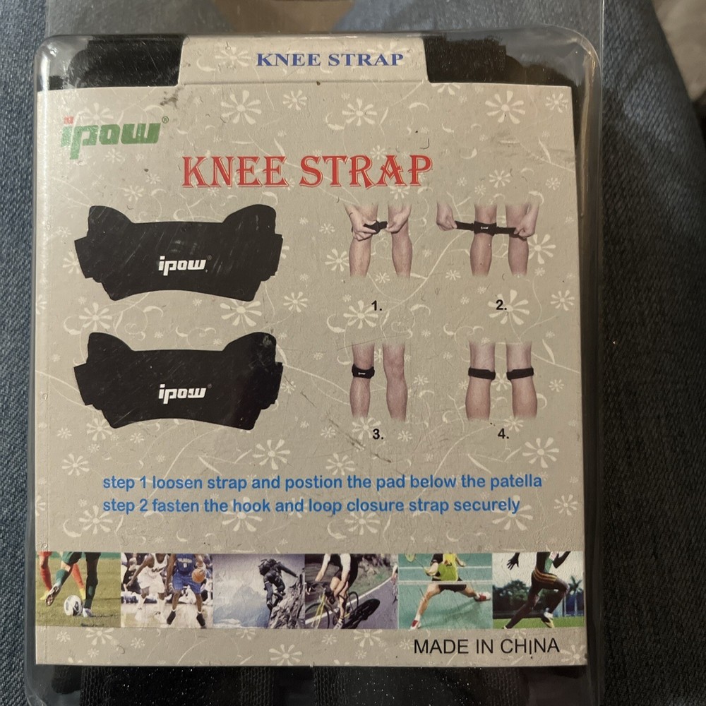 IPOW 2 Pack Knee Pain Relief & Patella Stabilizer Knee Strap Brace Support