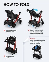 3IN1 Electric Wheelchair Foldable Supports up to 300lbs All Terrain-Tested Good