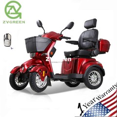 4 Weels Heavy Duty Mobility Scooters 500lbs Capacity 800W 60V20A w/Remote Key