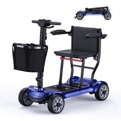 42lb Foldable 4-Wheel Mobility Scooter Seniors Adults 15 Mile Airline Approved