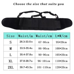 Working Lumbar Lower Back Brace Support Belt with Adjustable Shoulder Straps Men