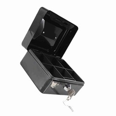 1Pc Mini Portable Iron Petty Lockable Cash Money Safe Security Box