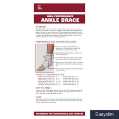 Ankle Brace Lace-Up Canvas Semi-Rigid 2X-Large White Spiral Stays