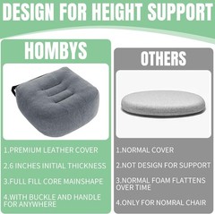 Extra Thick Chair Cushions for Office,6 in Breathable Adult Booster Seat for Car