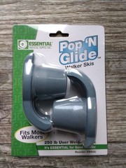 Pop „N Glide Walker Skis W605 NEW Essential Medical Supply Fits Most Walkers