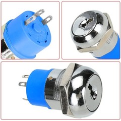 Pride Mobility Scooter Ignition Key Switch Lock Zinc Alloy Chrome 2 Keys M19 L22