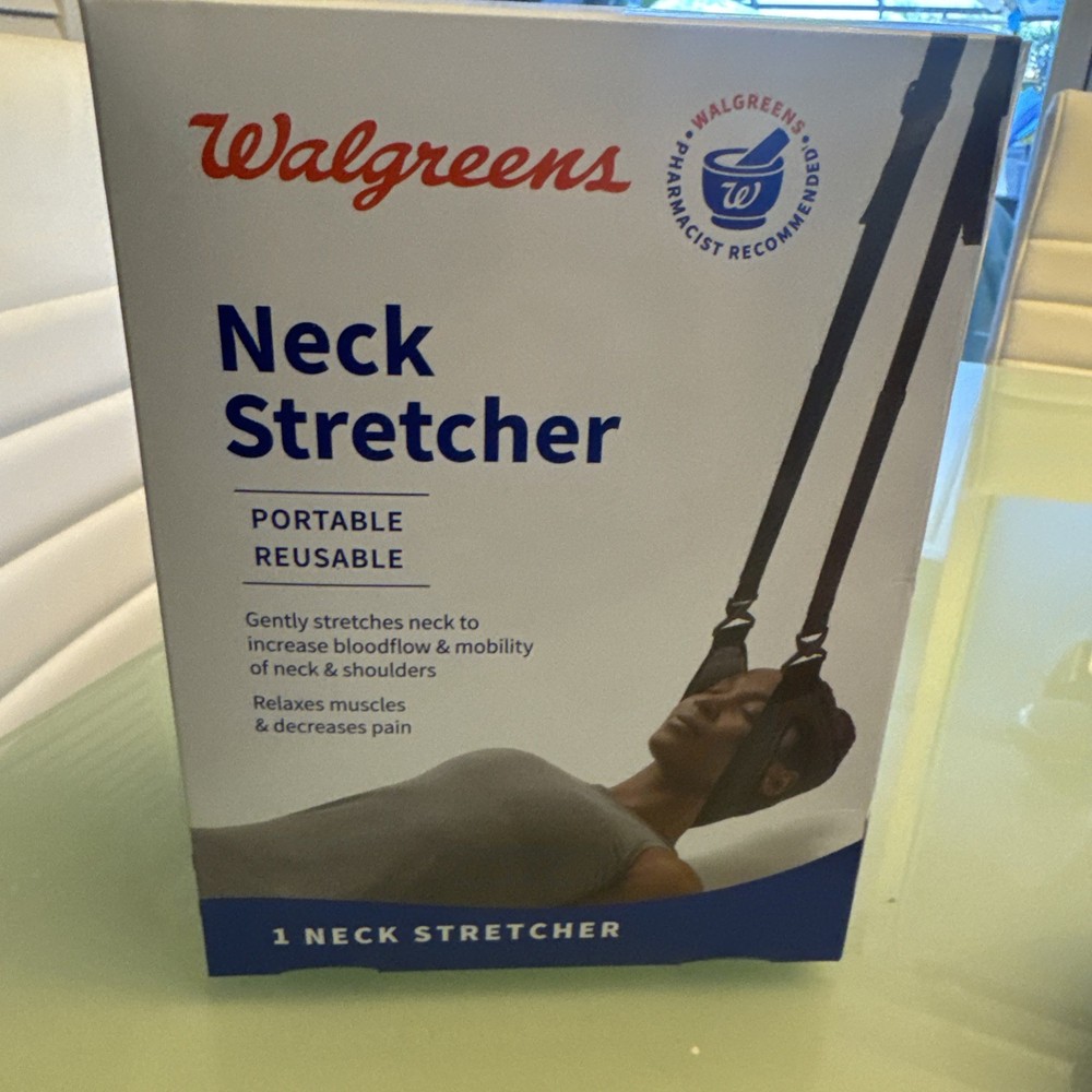 Walgreens Neck Stretcher Portable Reusable Adjustable Strap NEW IN BOX