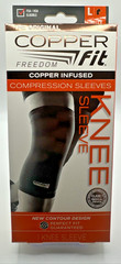 Copper Fit CF2KNLG6 Knee Compression Sleeve – Black