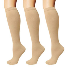 (3 Pairs) Compression Socks Knee High 15-20mmHg Graduated Support Men’s Women’s