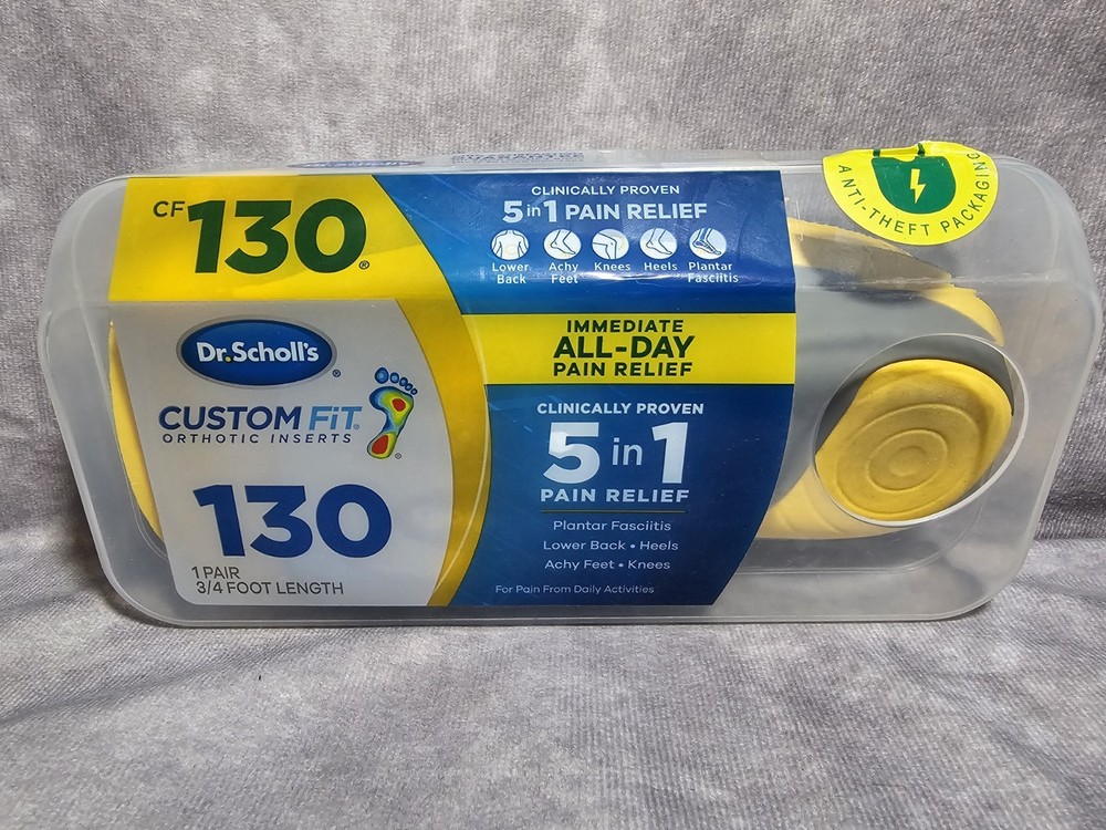 Dr. Scholl’s CF130 Custom Fit Orthotic Inserts, 3/4 Foot Length CF 130 New NIB