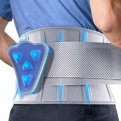 FEATOL Back Brace for Men, Adjustable Lumbar Support Belt, Black L/XL