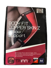 Trion:Z Copper Skin:Z Elbow Support Absorbent Highly Elastic Copper Red Black