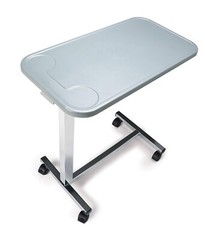 Lumex Modern Overbed Table with Wheels,28-41″ Adjustable Height for Hospital Bed