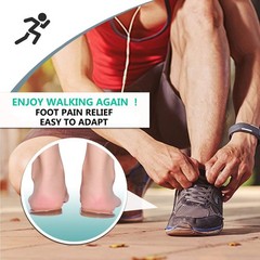 Medial & Lateral Heel Wedge Silicone Insoles, Supination & Large, Clear