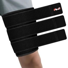 Adjustable Thigh and Hamstring Compression Sleeve with 3 XX-Large Black