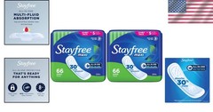 Maxi Pads for Heavy Flow – 132ct Pack with Tri-Block Odor Control & Flexibility